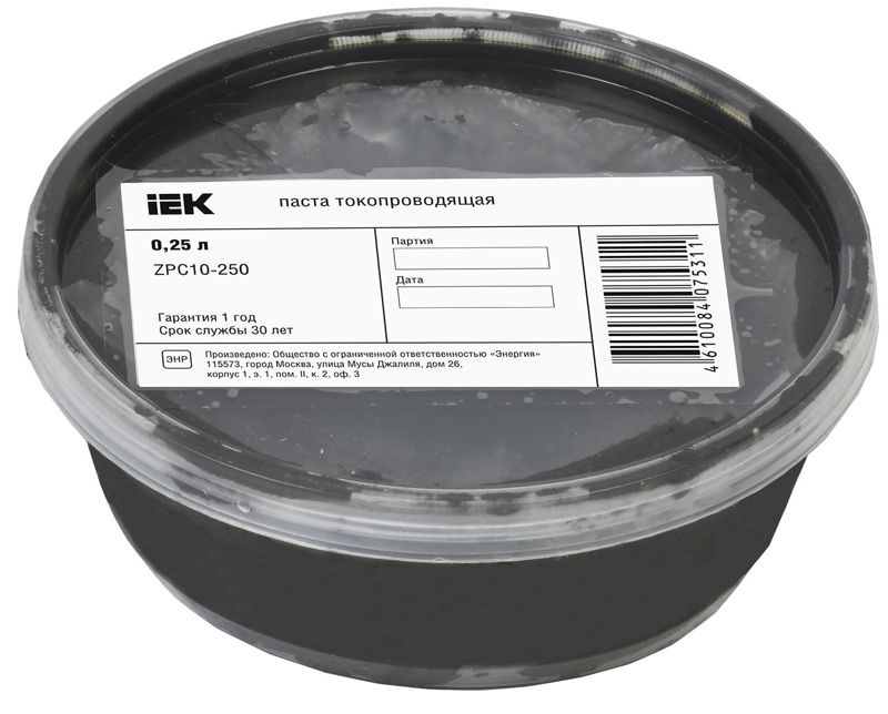 Паста токопроводящая 0.25л IEK ZPC10-250 (1 шт.)