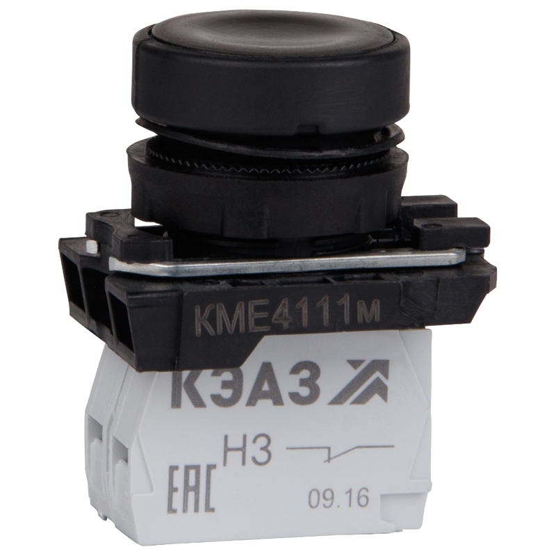 Кнопка управления КМЕ4111м 1но+1нз IP40 цилиндр черн. КЭАЗ 248240 (1 шт.)
