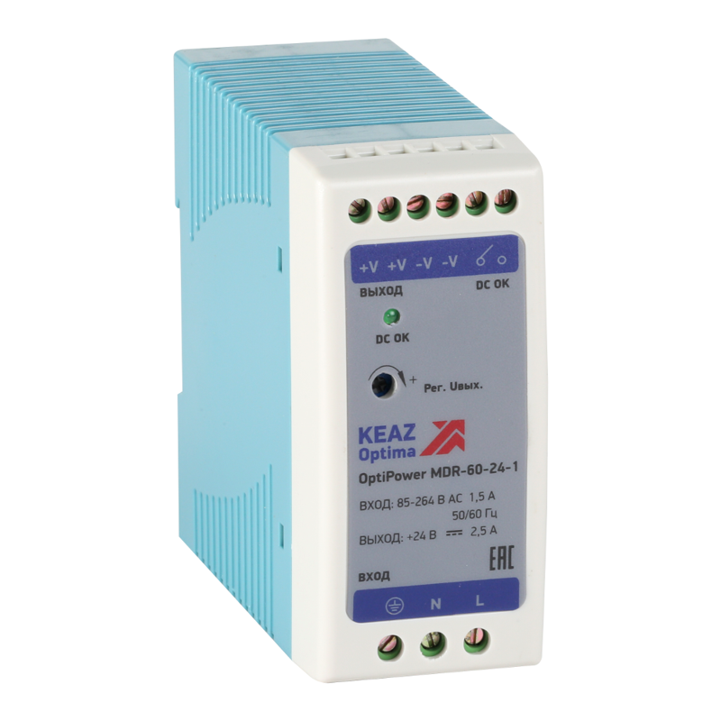 Блок питания OptiPower MDR-60-24-1 КЭАЗ 284541 (1 шт.)