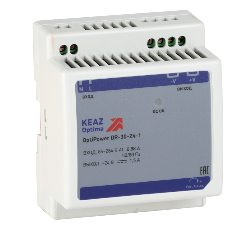 Блок питания OptiPower DR-30-24-1 КЭАЗ 284544 (1 шт.)