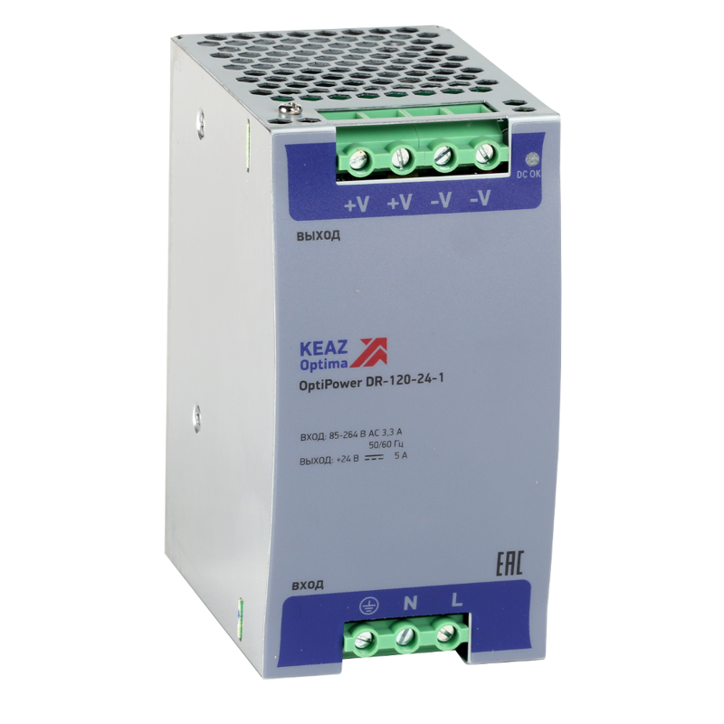 Блок питания OptiPower DR-120-24-1 КЭАЗ 284548 (1 шт.)