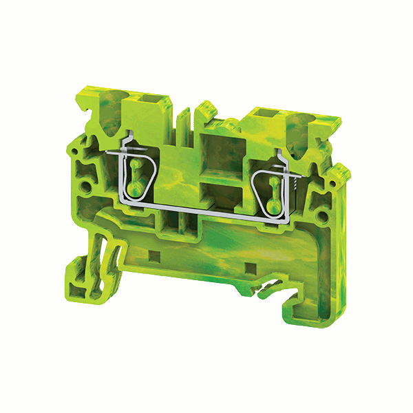 Клемма заземляющая пружинная OptiClip CXG-2.5-PE-(0.2-2.5) КЭАЗ 289759 (1 шт.)