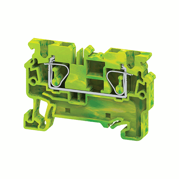 Клемма заземляющая пружинная OptiClip CXG-4-PE-(0.2-4) КЭАЗ 289760 (1 шт.)