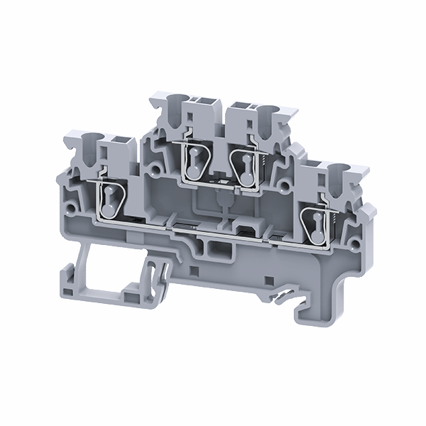 Клемма двухъярусная пружинная OptiClip CXDL-2.5-2L-I сер. КЭАЗ 289764 (1 шт.)