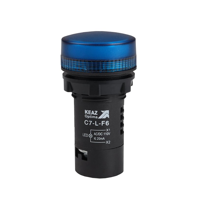 Лампа светодиодная OptiSignal Compact D22 С7-L-F6 син. 110В AC/DC XB7EV06GP КЭАЗ 362157 (1 шт.)