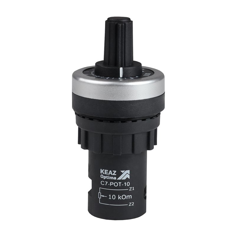 Потенциометр OptiSignal Compact D22 С7-POT-10 10кОм XB4BD912R10K КЭАЗ 362216 (1 шт.)
