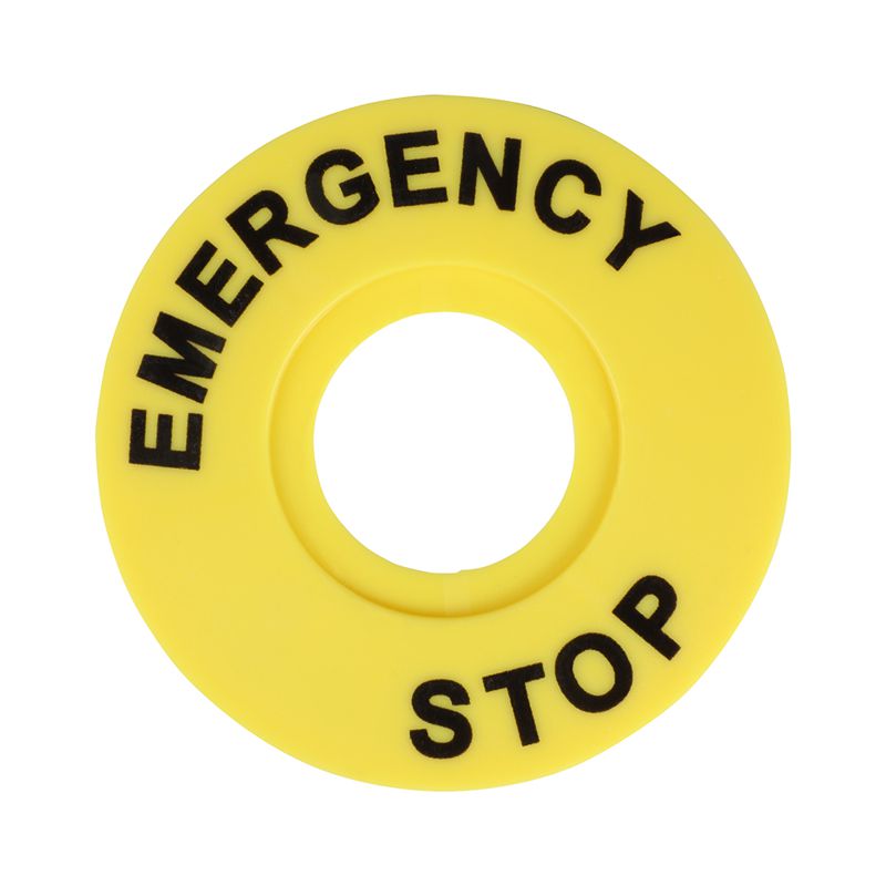 Бирка "Стоп" OptiSignal Compact D22 круглая 60мм (EMERGENCY STOP) С7-MH2260 ZBY9320 КЭАЗ 362221 (1 шт.)