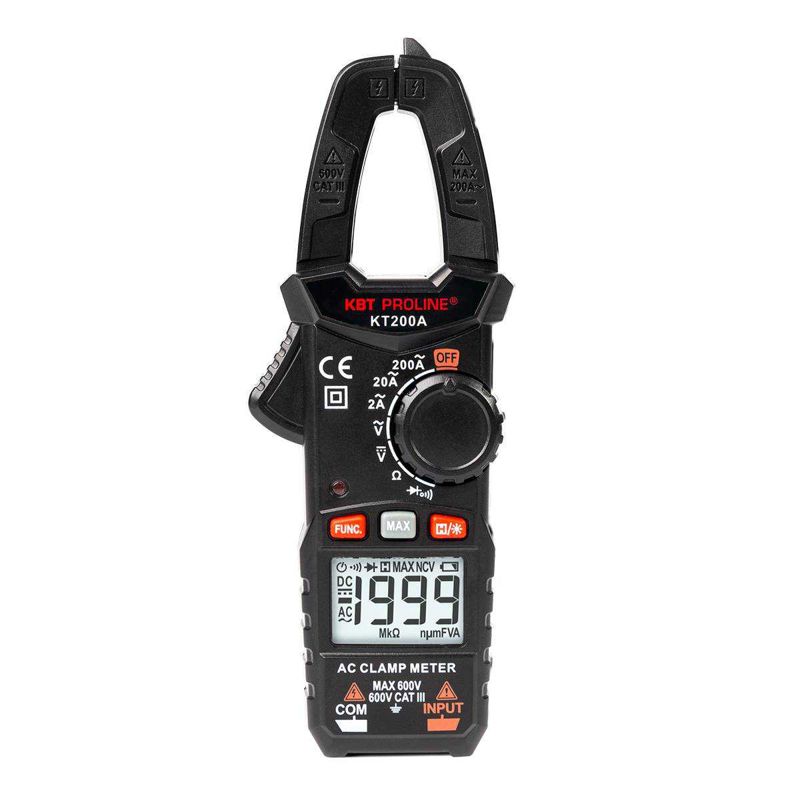 Клещи токовые цифровые KT 200A "PROLINE" КВТ 79129 (1 шт.)