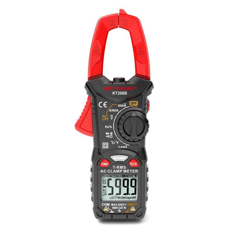 Клещи токовые цифровые "PROLINE" KT 206B КВТ 79130 (1 шт.)