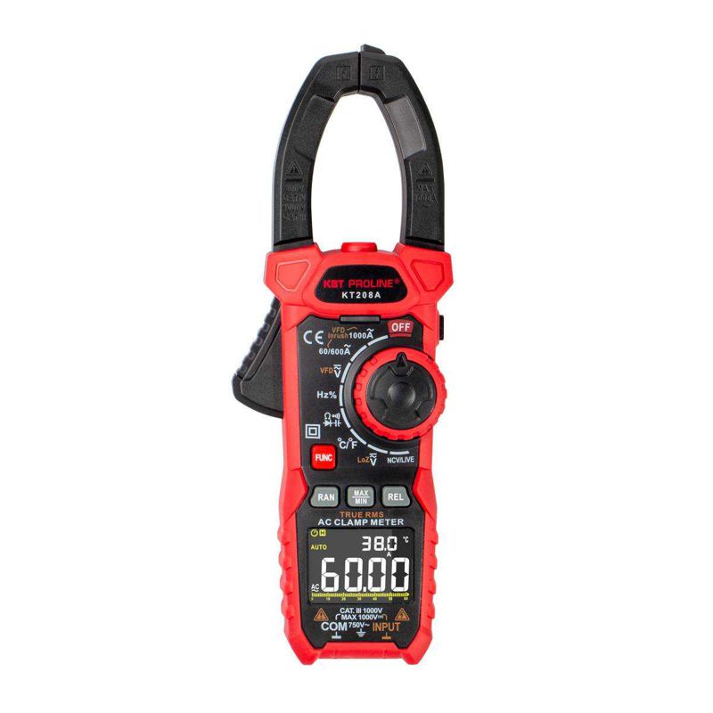 Клещи токовые цифровые KT 208А "PROLINE" КВТ 79131 (1 шт.)