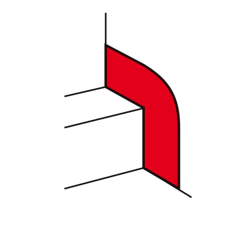 Накладка на стык со стеной для кабель-канала шириной 195-220 Leg 010699 (1 шт.)