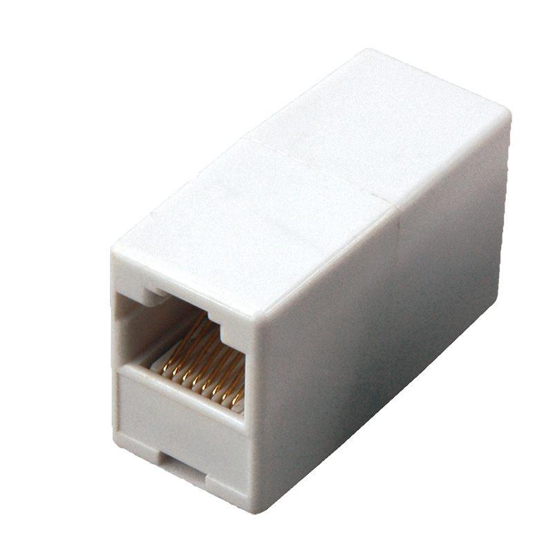 Проходник комп. гнездо-гнездо 8P-8C бел. Rexant 03-0101 (1 шт.)