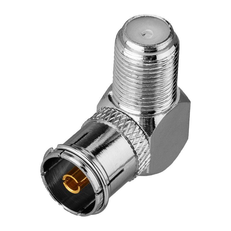 Переходник антенный гнездо F-гнездо TV угловой блист. Rexant 06-0026-A (1 шт.)