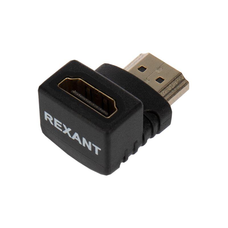 Переходник аудио гнездо HDMI - штекер HDMI угловой блист. Rexant 06-0176-A (1 шт.)