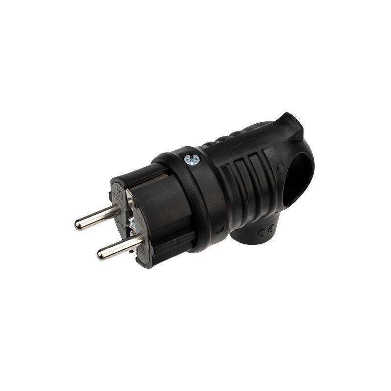 Вилка угловая влагозащ. с кольцом с/з 16А IP44 каучук Rexant 111-002 (1 шт.)
