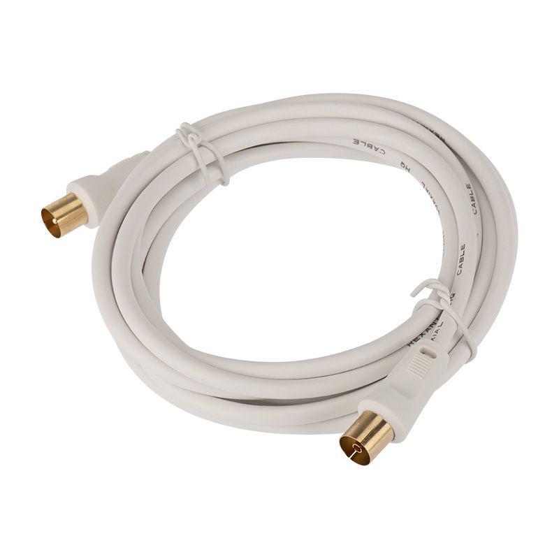 Шнур TV Plug - TV Jack 3м бел. Rexant 18-0004 (1 шт.)
