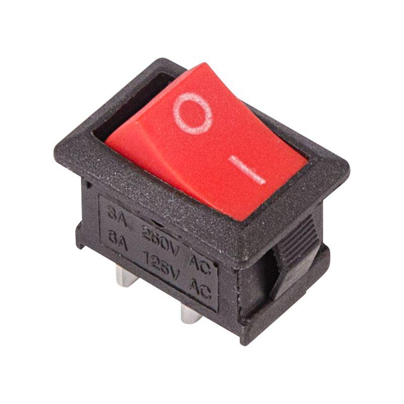 Выключатель клавишный 250В 6А (2с) ON-OFF красн. Mini (RWB-201 SC-768) Rexant 36-2111 (1 шт.)