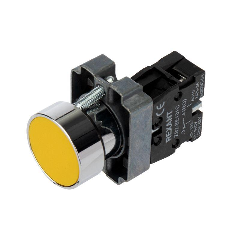 Кнопка XB2 желт. NO Rexant 36-5521 (1 шт.)