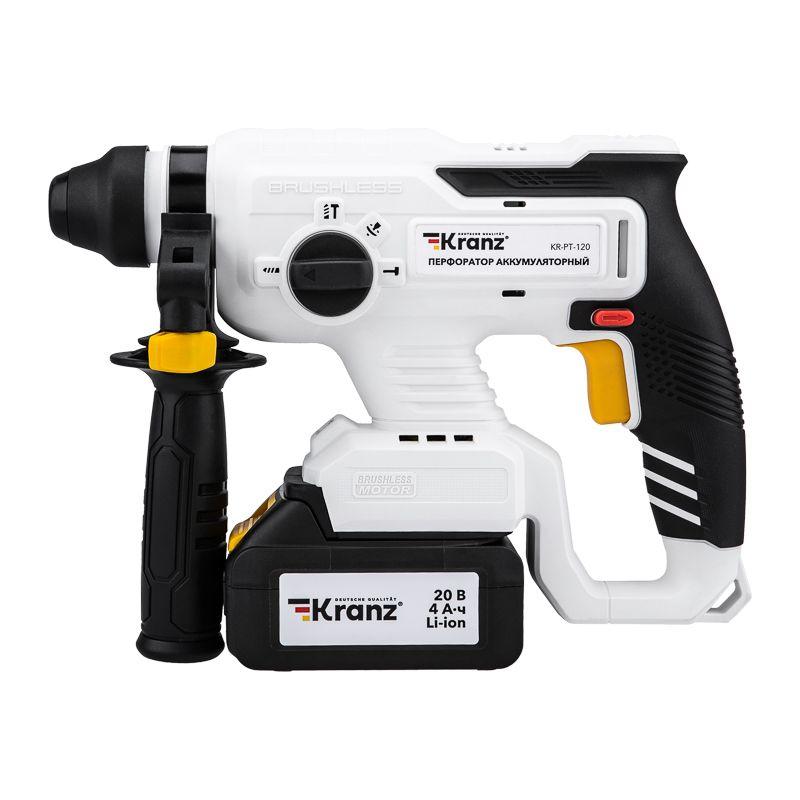 Перфоратор аккумуляторный SDS-plus 2.2Дж 1х4А.ч в кейсе Kranz KR-PT-120 (1 шт.)
