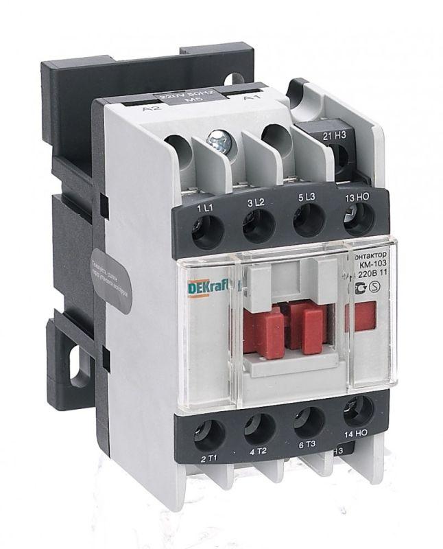 Контактор КМ-103 12А кат. 380В AC 1НО+1НЗ AC-3 DEKraft 22109DEK (1 шт.)
