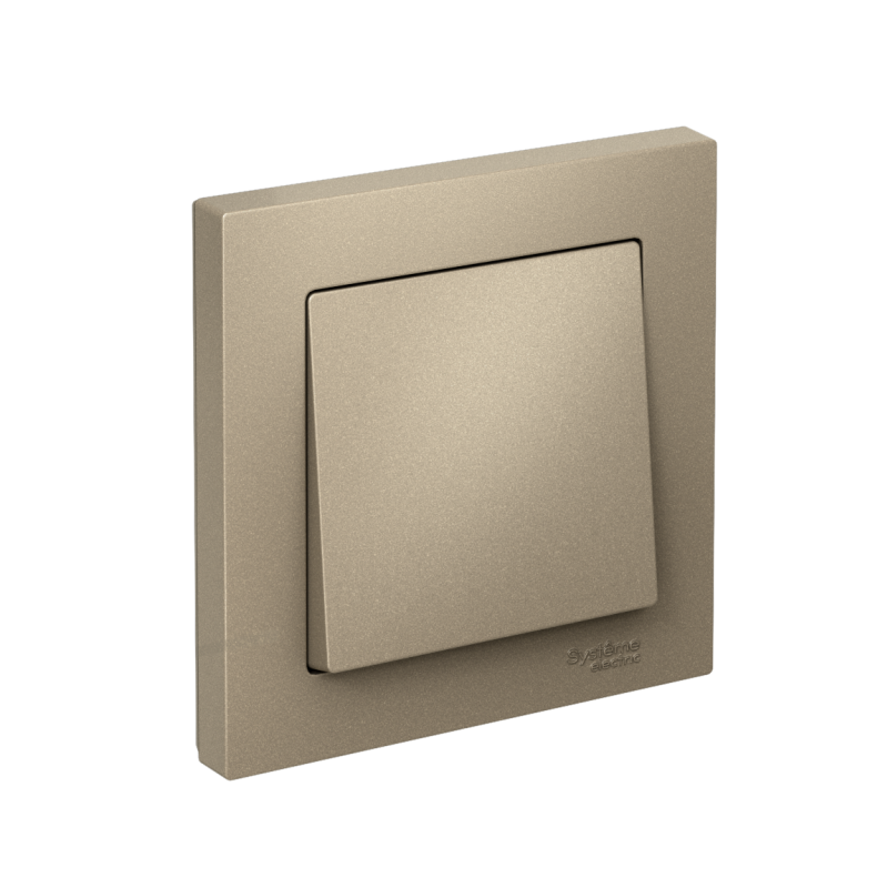 Выключатель 1-кл. СП AtlasDesign 10А IP20 (сх. 1) 10AX в сборе шампань SE ATN000512 (1 шт.)