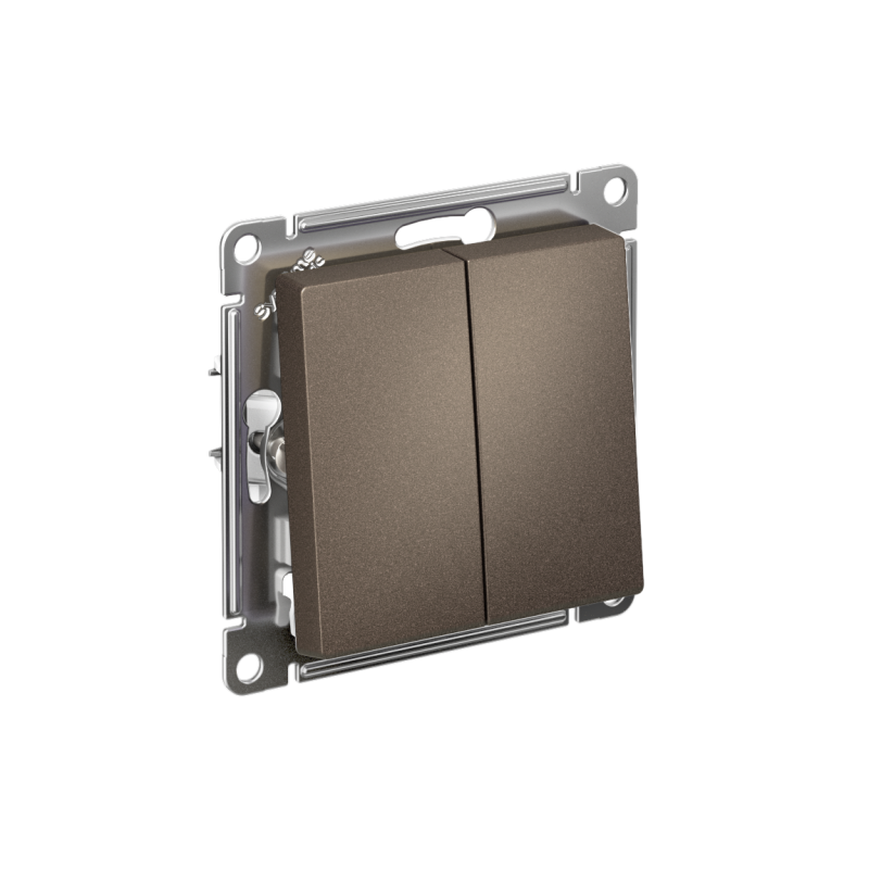 Выключатель 2-кл. СП AtlasDesign 10А IP20 (сх. 5) 10AX механизм мокко SE ATN000651 (1 шт.)