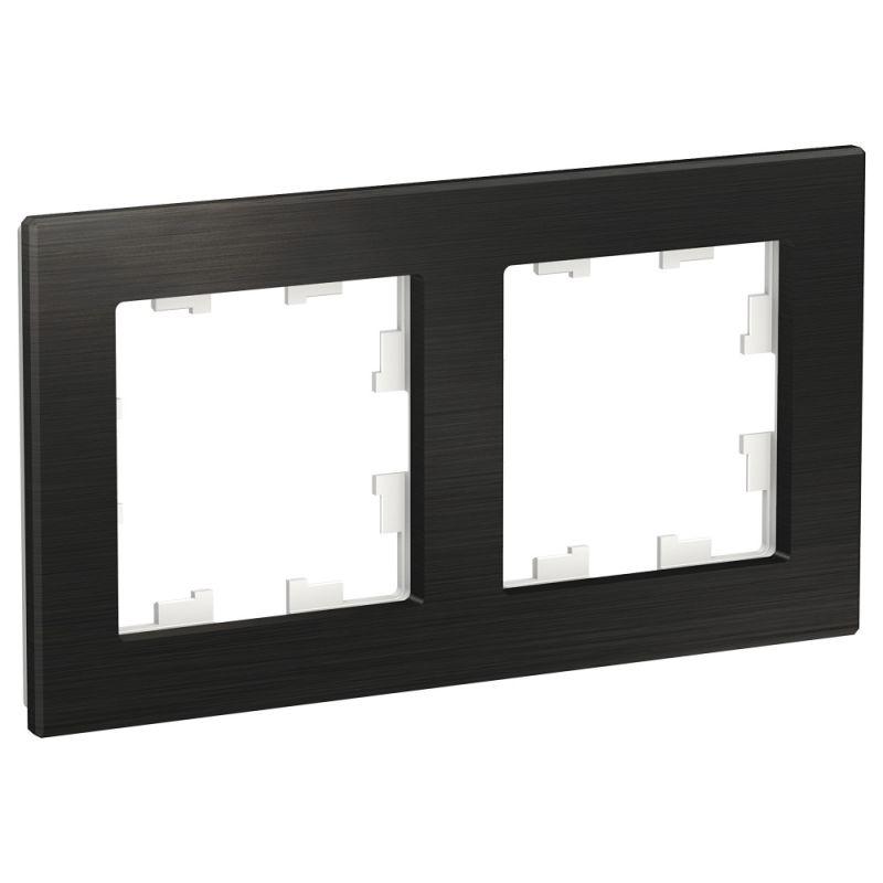 Рамка 2-м AtlasDesign Nature метал. оникс SE ATN312302 (1 шт.)