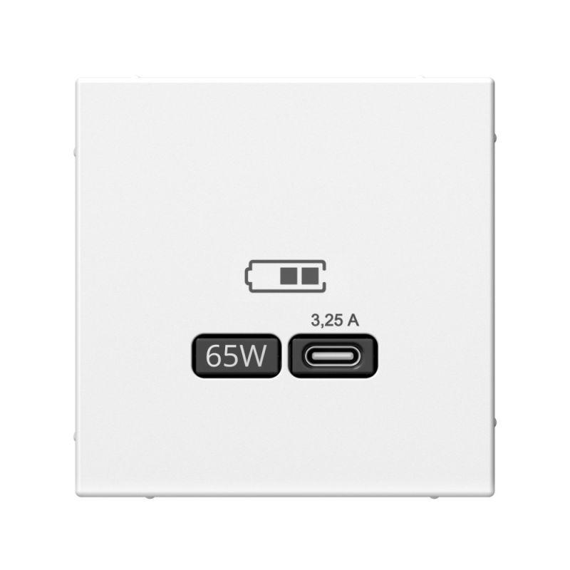 Розетка USB ArtGallery тип C 65Вт QC PD высокоскор. ЗУ механизм бел. SE GAL000127 (1 шт.)