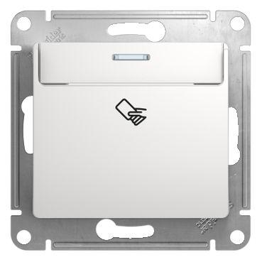 Выключатель карточный 1-кл. 1мод. СП Glossa 10А IP20 (сх. 6) механизм бел. SE GSL000169 (1 шт.)