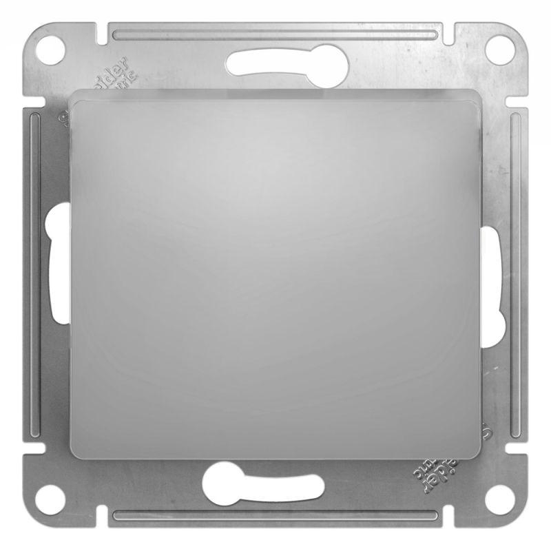 Кнопка нажимная 1-кл. СП Glossa 10А IP20 (сх. 1) 10AX механизм алюм. SE GSL000315 (1 шт.)