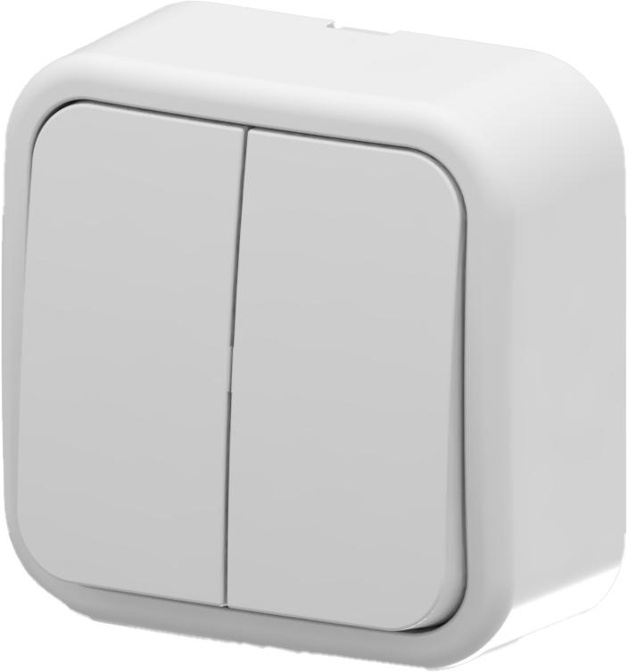 Выключатель 2-кл. ARIA IP20 бел. ARVIA 25 01 1000 202 (1 шт.)