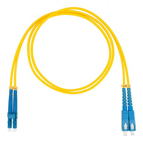Шнур оптический коммутационный (патч-корд)LC-SC дуплекс (duplex) OS2 нг(А)-HF 1.0 м желт. Datarex DR-220141 (1 шт.)