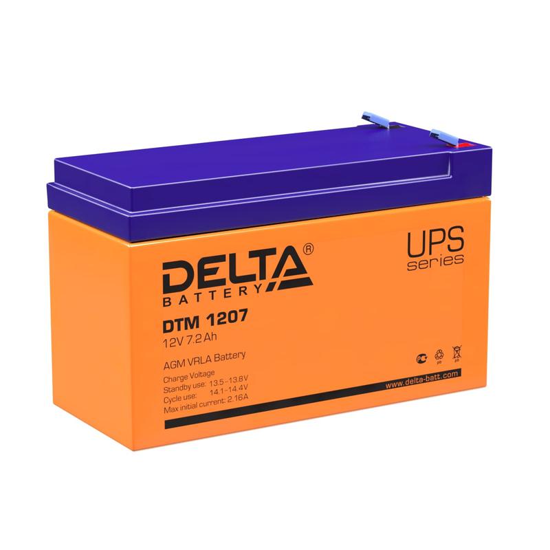 Аккумулятор UPS 12В 7.2А.ч DTM 1207 Delta 4614010050004 (1 шт.)