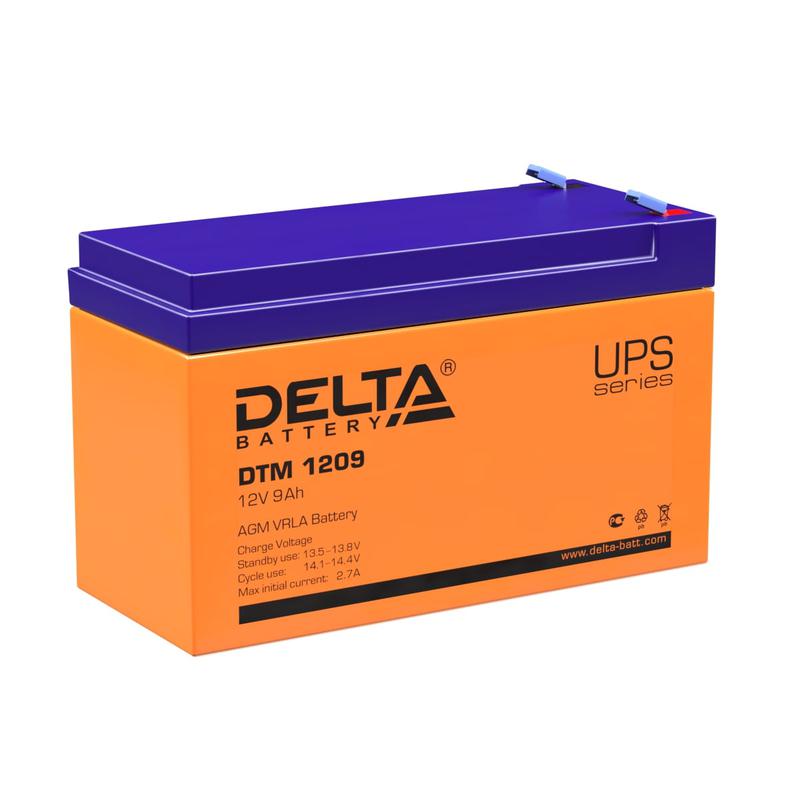 Аккумулятор UPS 12В 9А.ч DTM 1209 Delta 4614010050010 (1 шт.)