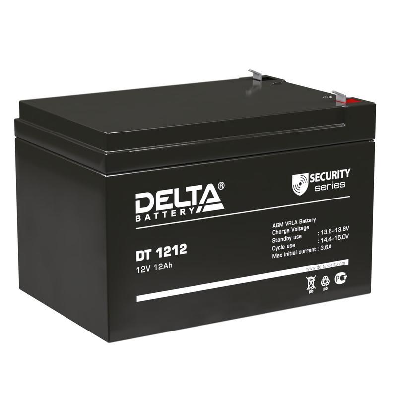 Аккумулятор ОПС 12В 12А.ч DT 1212 Delta 4614010040013 (1 шт.)