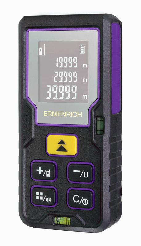 Рулетка лазерная Reel PLUS GD40 фиолет. Ermenrich 84643 (1 шт.)