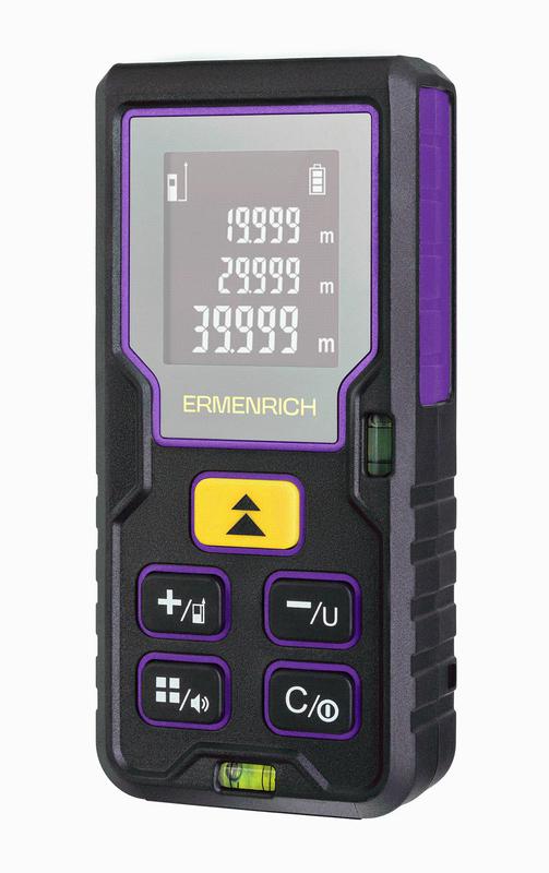 Рулетка лазерная Reel PLUS GD80 фиолет. Ermenrich 85315 (1 шт.)