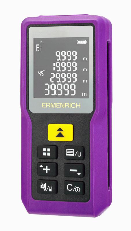 Рулетка лазерная Reel PRO GM100 фиолет. Ermenrich 85313 (1 шт.)