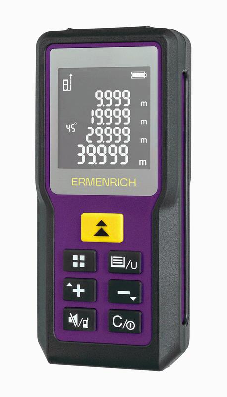 Рулетка лазерная Reel PRO GM60 фиолет. Ermenrich 84645 (1 шт.)