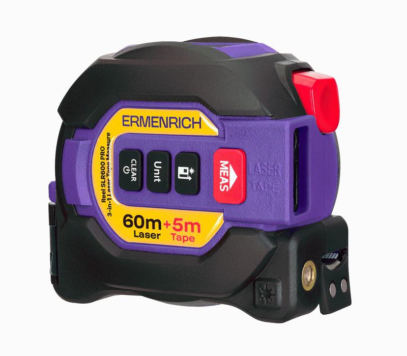 Рулетка с лазерным дальномером ("3 в 1") Reel SLR600 PRO Ermenrich 86175 (1 шт.)