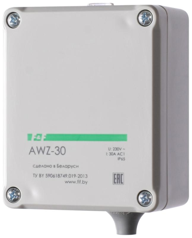 Фотореле AWZ-30 30А 13 IP65 встроенный фотодатчик монтаж на поверх. F&F EA01.001.004 (1 шт.)