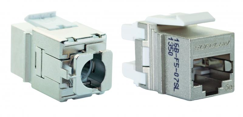 Модуль Keystone кат.5E FTP серебр. Eurolan 16B-F5-07SL (1 шт.)