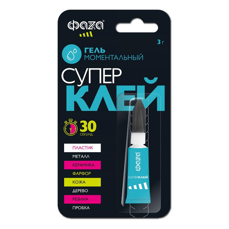 Супер-клей Гель 3г BL-1 GGl-3x1 ФАZА 5044081 (1 шт.)