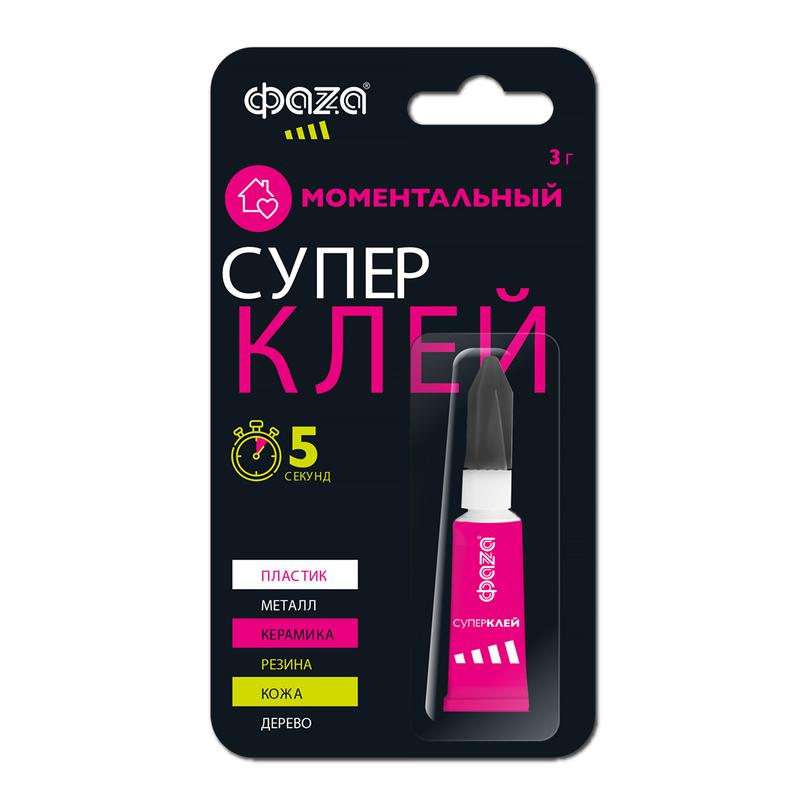 Супер-клей 3г BL-1 GSp-3x 1 ФАZА 5044067 (1 шт.)