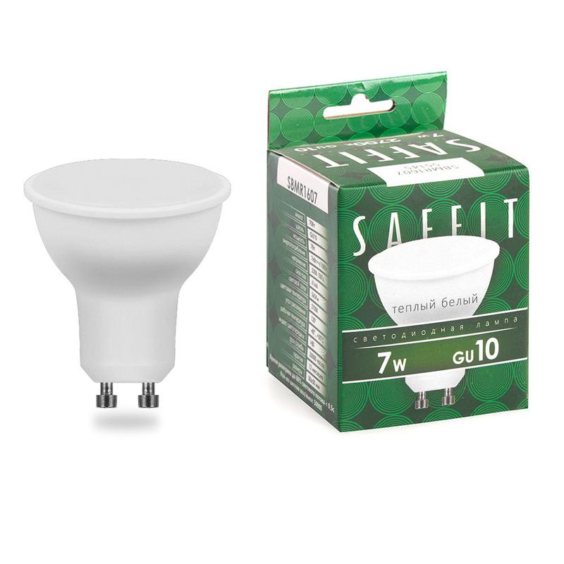 Лампа светодиодная SBMR1607 7Вт MR16 2700К GU10 230В SAFFIT 55145 (1 шт.)