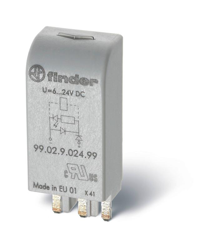 Модуль индикации и защиты LED + диод ( + A1) 110-220В DC зел. FINDER 9902922099 (1 шт.)