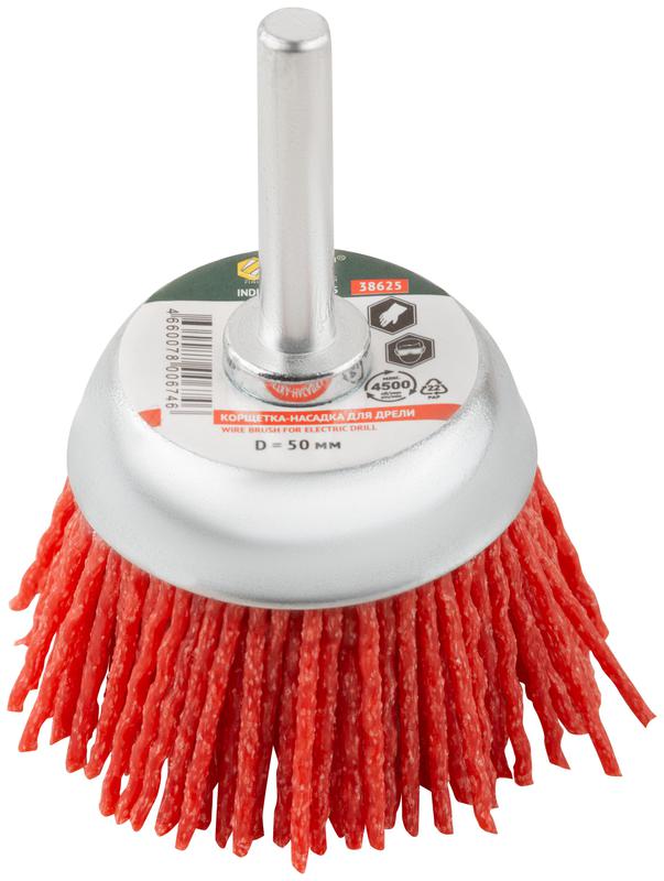 Корщетка-чашка нейлоновая со штифтом 50мм FIT 38625 (1 шт.)