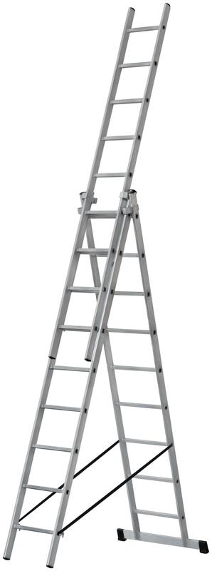 Лестница трехсекционная 3х9 H=257/426/591см 11.18кг алюм. FIT 65434 (1 шт.)