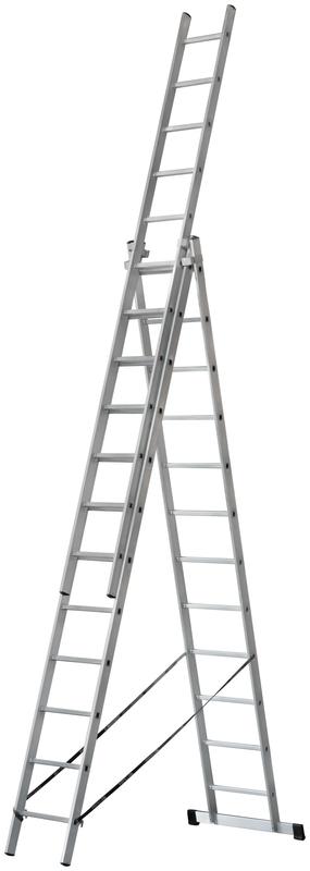 Лестница трехсекционная 3х12 H=343/594/841см 17.83кг усиленная алюм. FIT 65438 (1 шт.)