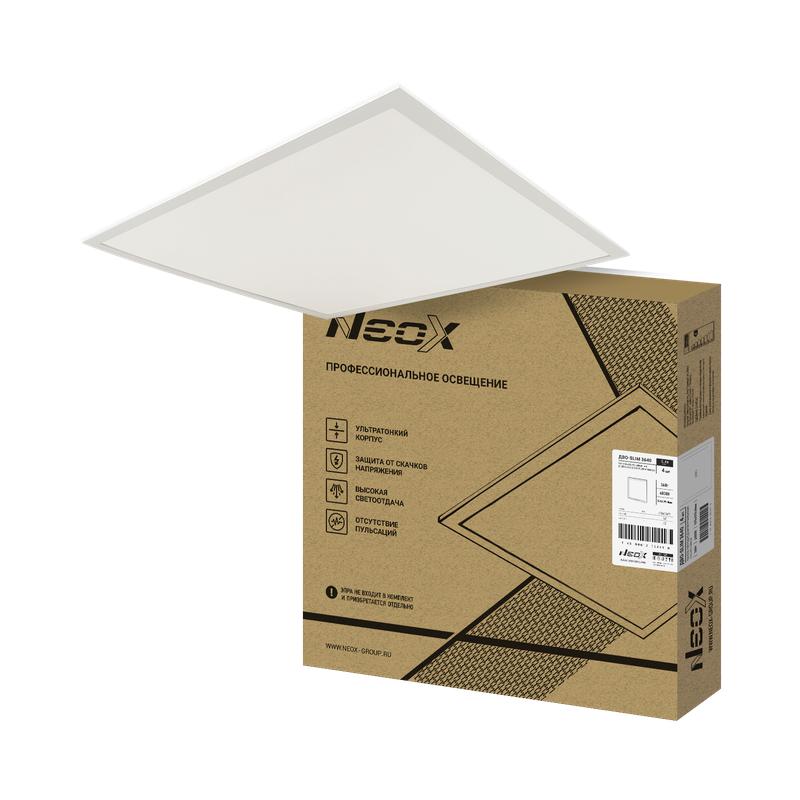 Светильник светодиодный ДВО-SLIM 3640 36Вт 4000К IP40 595х595х8.5мм без ЭПРА ультратонкая панель NEOX 4690612064413 (1 шт.)